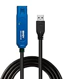 LINDY USB-Kabel USB-A Buchse, USB-A Stecker 15.00m Schwarz Aktiv mit Signalverstärkung 43229