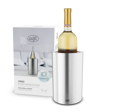 alfi 0457.205.100 Flaschenkühler Vino, Edelstahl mattiert, für 0,7 l oder 1,0 l Flaschen