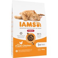 IAMS for Vitality Adult Katzenfutter trocken für Wohnungskatzen mit frischem Huhn 10kg