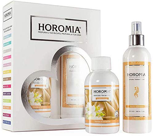 Horomia Horotwins Vento D'Oriente Set mit Duft für Wäsche und Deotextilien Spray – 500 ml