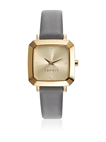 Esprit Damen Datum klassisch Quarz Uhr mit Leder Armband ES109322002