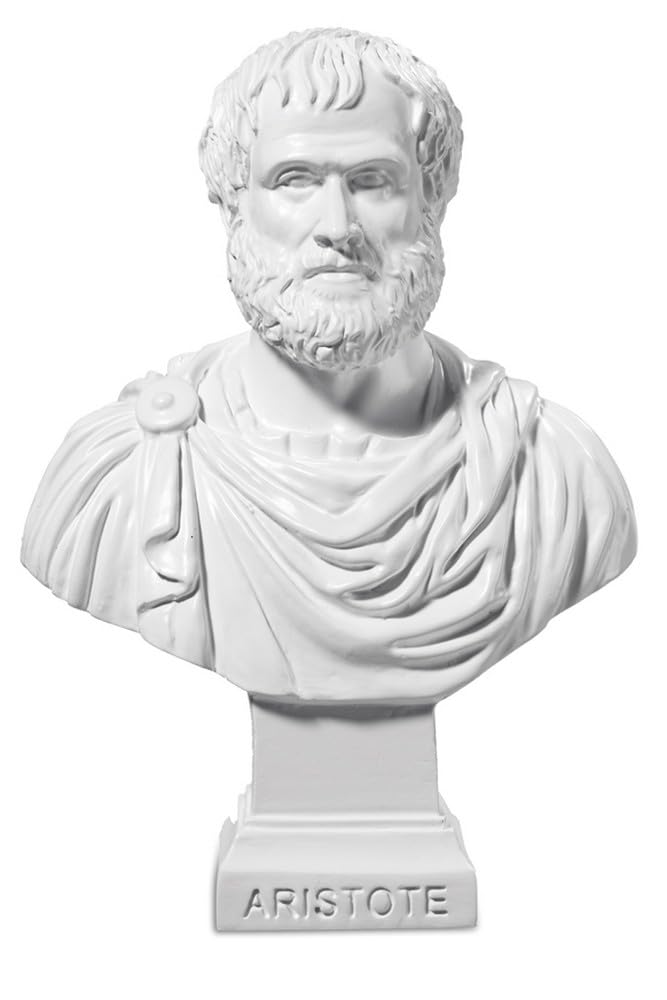 impexit Reproduktion aus Kunstharz, Büste von Aristoteles, 12,5/8,5/5 cm, Weiß