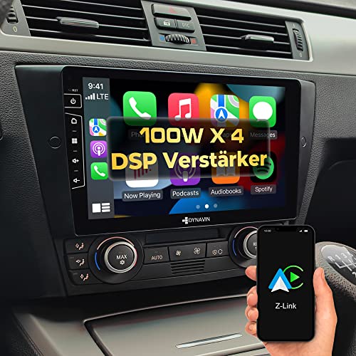 DYNAVIN Android Autoradio Navi für BMW 3er E90 E91 E92 E93 ohne I-Drive; mit 4 * 100W DSP Verstärker | DAB+ Radio, Kompatibel mit Wireless Carplay und Android Auto; D8-E90 Premium Flex