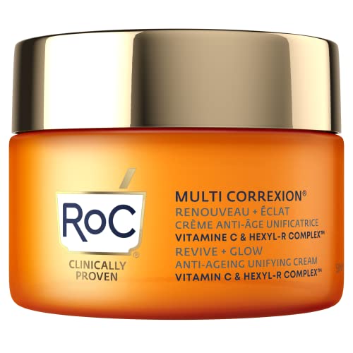 RoC - Multi Correxion Vitamin C Unifying-Creme Reichhaltig - Anti-Falten und Aging - Praller Aussehende Haut - Hypoallergen - 50 ml