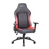 Newskill Akeron Professioneller Gaming-Stuhl mit verstärktem Stahlrahmen (Schaukelsystem, Neigung bis 180 Grad, 3D-Armlehnen) Rot