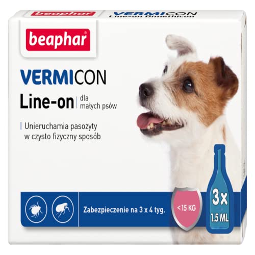 beaphar Vermicon Line-On Dog S 1,5 ml - 3 Anti-Floh-Pipetten für Hunde