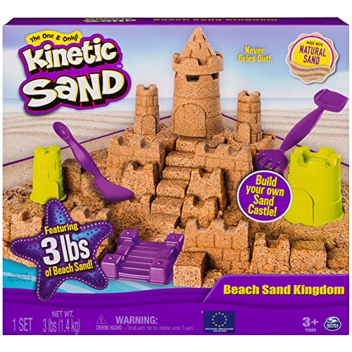 Kinetic Sand Beach Sand Kingdom Spielset mit 1,4 kg Strandsand, ab 3 Jahren