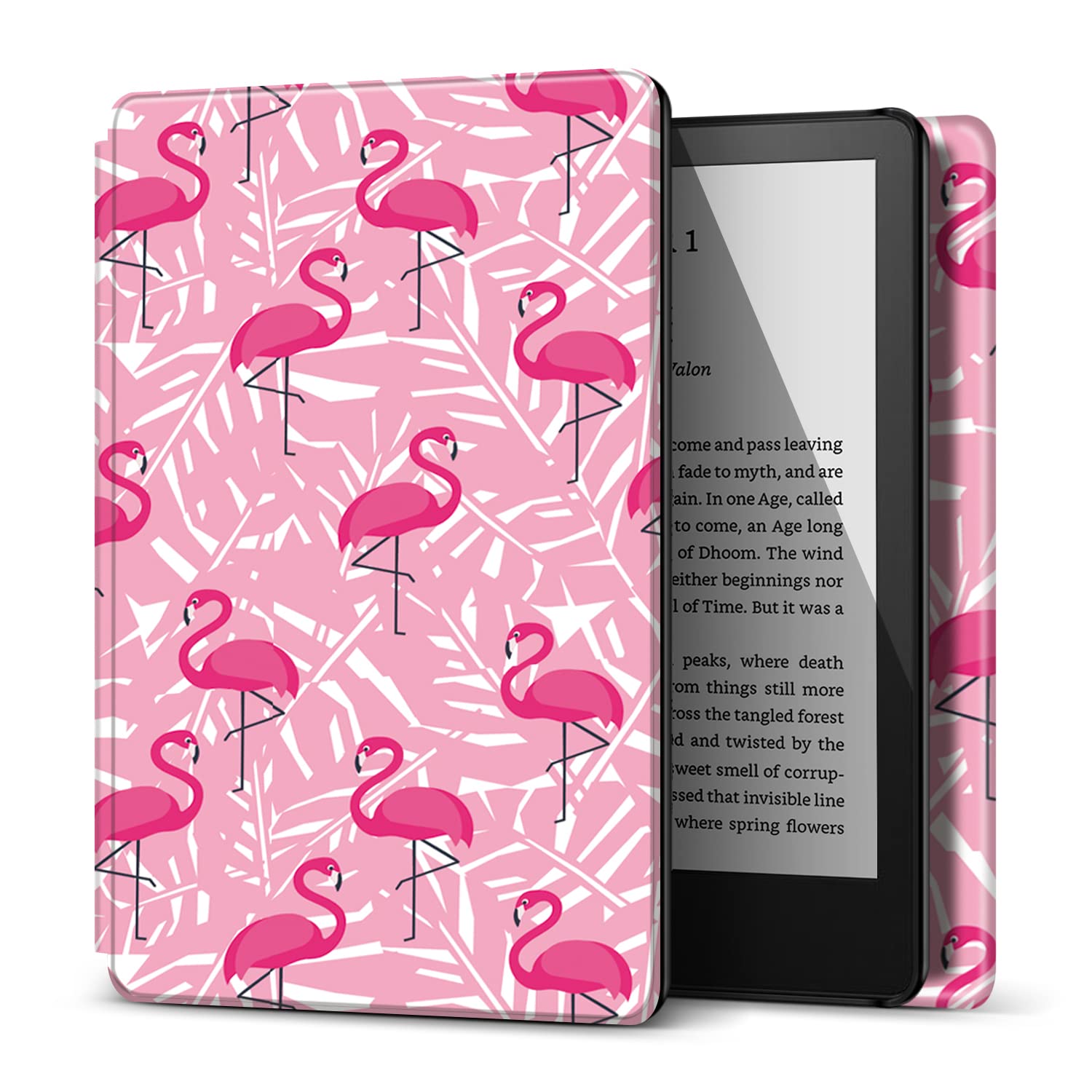 TNP Hülle für Kindle 11. Generation – Schlank & Leicht Schutzhülle für 6 Zoll Amazon Kindle 2022 Case, Ultradünnes E-Book Reader Cover, Automatische Ruhe-/Wachfunktion - Flamingo - Rosa