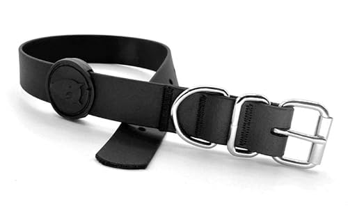 Morso Halsband voor Hond Waterproof gerecycled Black zwart 42-50x1,5 cm