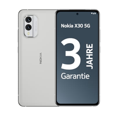 Nokia X30 5G 6,43" Smartphone mit AMOLED PureDisplay, FHD+, 8/256 GB, Gorilla Glass Victus, 3 Jahre Garantie, 50MP PureView OIS Kamera, ultraschnelles Laden mit 33W - Weiß
