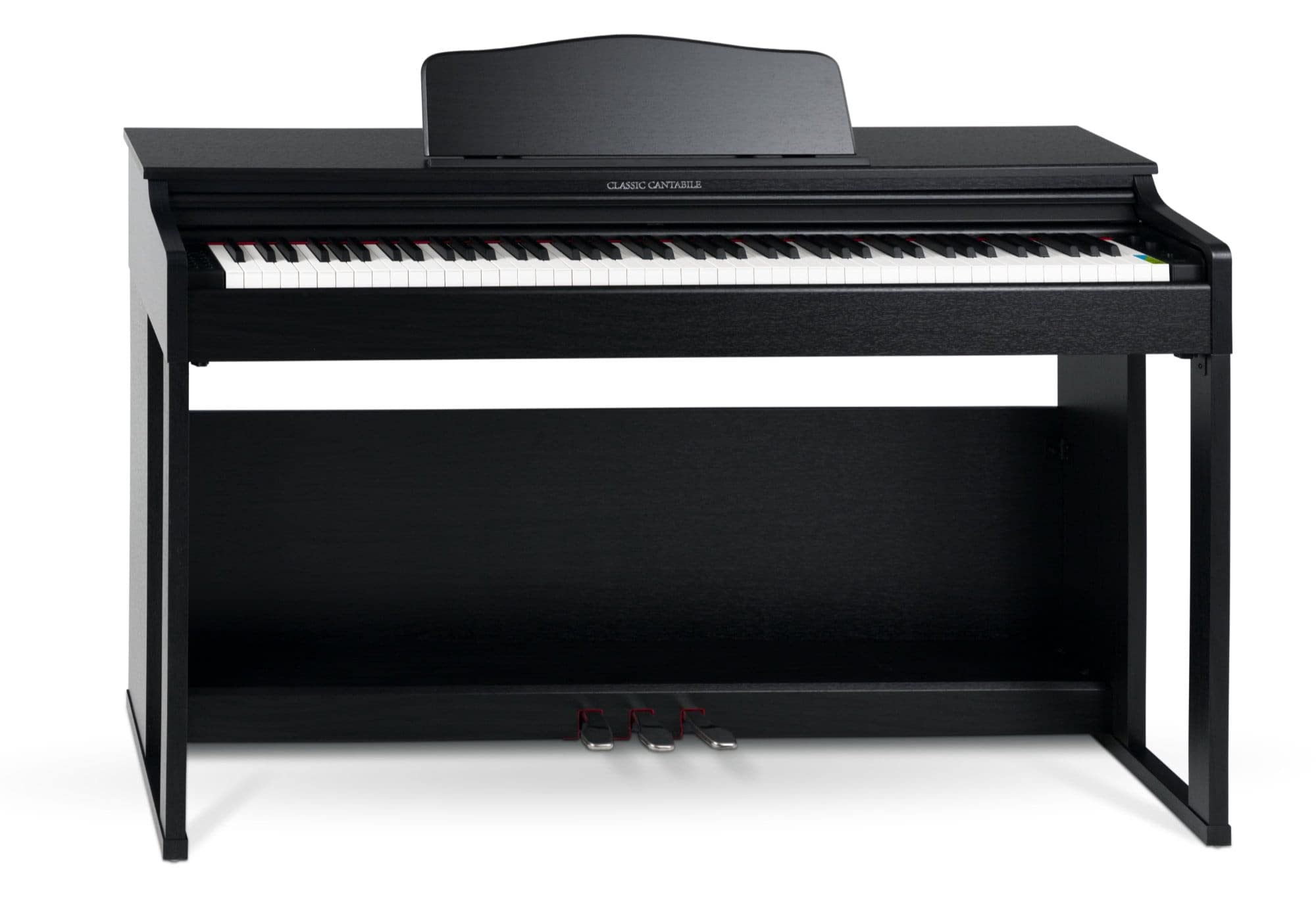 Classic Cantabile DP-230 SM E-Piano - Digitalpiano mit Hammermechanik - 88 Tasten - 2 Anschlüsse für Kopfhörer, USB, Audio und MIDI - 3 Pedale - Piano für Anfänger - Schwarz matt