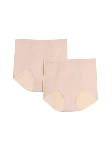 Maidenform Damen Panties Sleek Smoothers, 2 Pack Briefs, Pink (Nude 108), 42