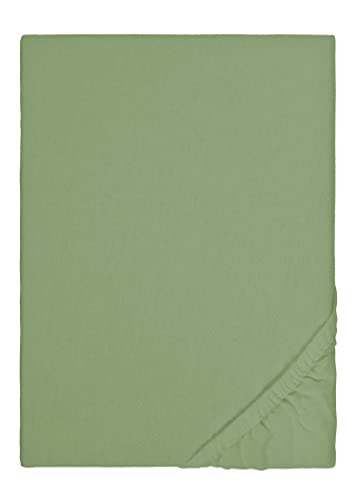 biberna 2744 Biber Spannbetttuch, Reaktiv gefärbt, nach Öko-Tex Standard 100, ca. 180 x 200 cm bis 200 x 200 cm, fichte
