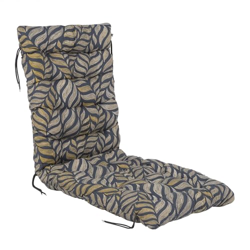 PATIO Liegestuhl Auflage 160x50 cm Milos Relax Gartenliege Polster Hochlehner gesteppt mit Schnüren dick gepolstert