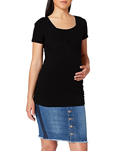 Noppies Damen Tee nurs ss Rome Umstands-T-Shirt, Schwarz (Black P090), 42 (Herstellergröße: XL)