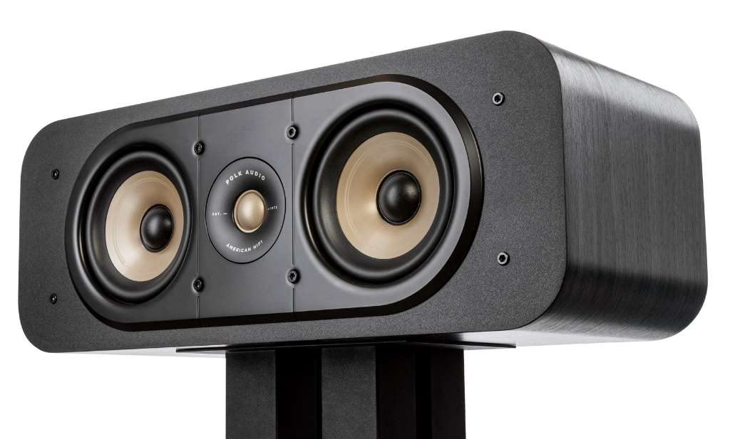 Polk Audio Signature Elite ES30 Centerlautsprecher, schlanker, hochauflösender Center Lautsprecher, Hi-Res zertifiziert, Dolby Atmos und DTS:X kompatibel (Stück), Schwarz