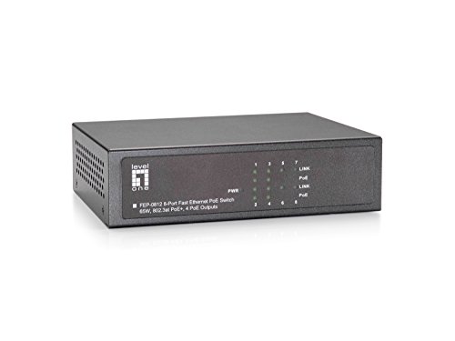 LevelOne 8-port fast ethernet poe switch, 4 poe outputs, 120w