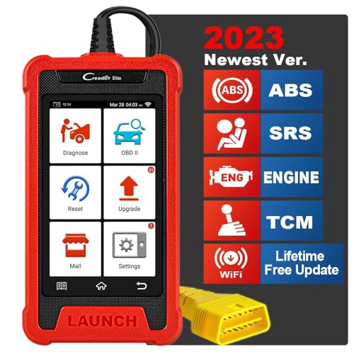 Launch CRE200 OBD2 Diagnosegerät Scanner 2023 Neu Motor/ABS/SRS/Getriebe Auto Diagnosegerät Fehler Code-Leser, 4" Touchscreen, WiFi Lebensdauer kostenloses Update