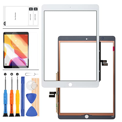 LADYSON 10,2 Zoll Bildschirm Ersatz für iPad 7 2019 A2197 A2198 A2200 iPad 8 2020 A2270 A2428 A2429 Touch Screen Digitizer Glas Teile für iPad 7 iPad 8 7th Gen Touchscreen Kits (weiß)