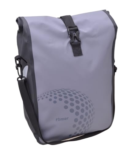 Filmer Gepäckträger-Fahrradtasche wasserdicht Einkaufstasche Gepäckträgertasche, Farbe:grau