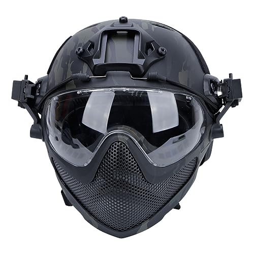 GOUX Taktischer Helm Militär, Airsoft Helmet Militär Schutzhelm Taktische Helme, Tactical Helmet Fast Helm für Airsoft Paintball