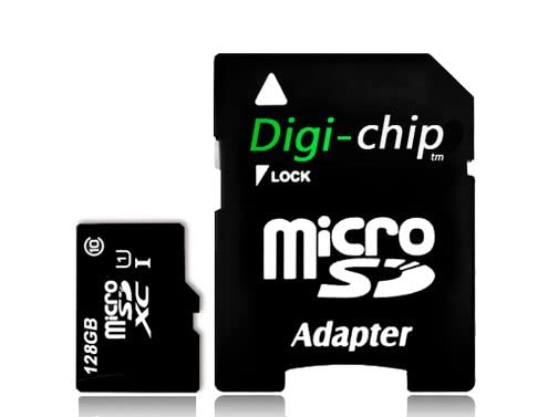 Digi Chip 128GB Micro-SD Speicherkarte UHS-1 High Speed für Motorola Moto G60, G31, G22, G62, G50, G100 Moto E30, Moto E20, Moto E40