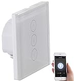 Luminea Home Control WLAN Dimmer: Touch-Lichtschalter & Dimmer, komp. zu Amazon Alexa & Google Assistant (WLAN Dimmer Unterputz)