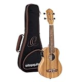 Ortega Guitars Sopran Ukulele elektro-akustisch - Timber Series - inklusive Deluxe Gigbag - Zebrano/ Mahagoni (RFU10ZE)