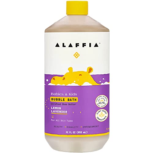 Alaffia Babys & Up, Shea-Butter-Schaumbad, beruhigende Zitrone-Lavendel, 32 Fl Oz (950 Ml)