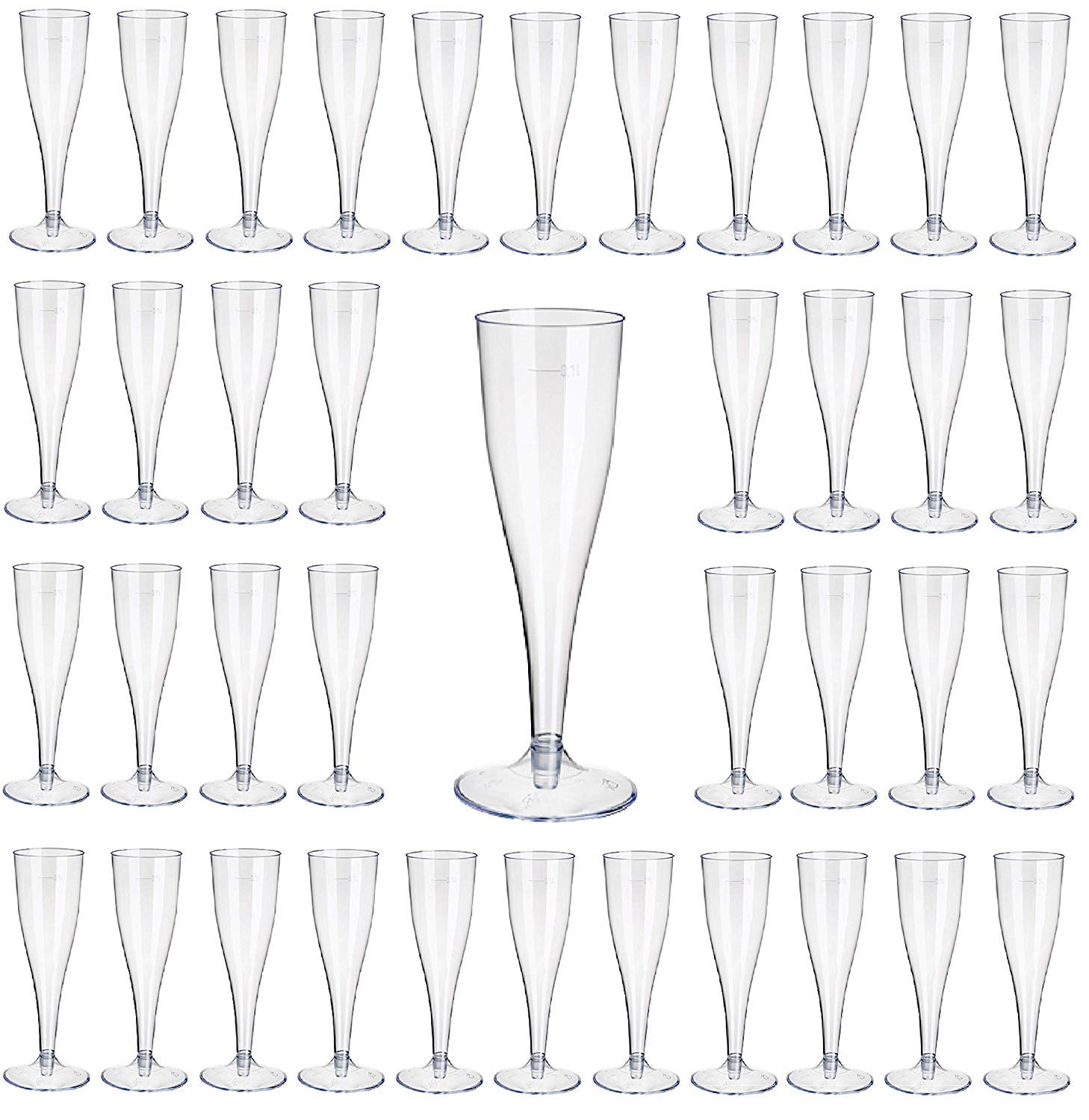 Gastro-Bedarf-Gutheil 100 Champagnerglas/Sektglas 0,1/100ml Eichstr./m.klarem Fuß/2-t