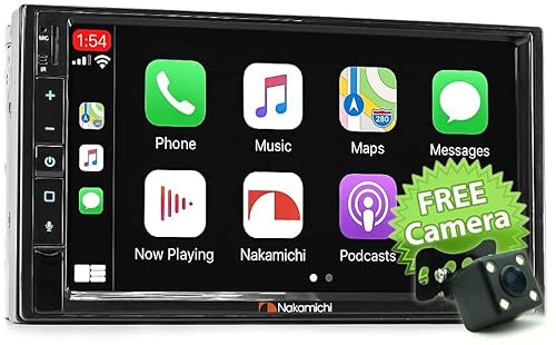 Nakamichi NAM3510-M7 Lizenziertes Apple CarPlay Android Auto Multimedia Headunit Radio Stereo Universal Doppel DIN MP3 MP4 1080p USB SD Karte Bluetooth