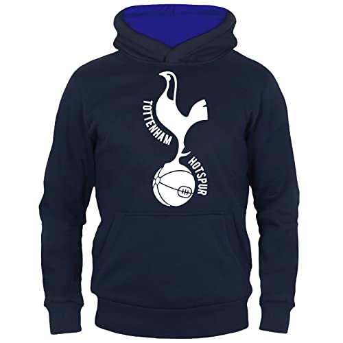 Tottenham Hotspur - Jungen Fleece-Kapuzenpullover mit Grafik-Print - Offizielles Merchandise - Geschenk für Fußballfans - Dunkelblau - 12-13 Jahre