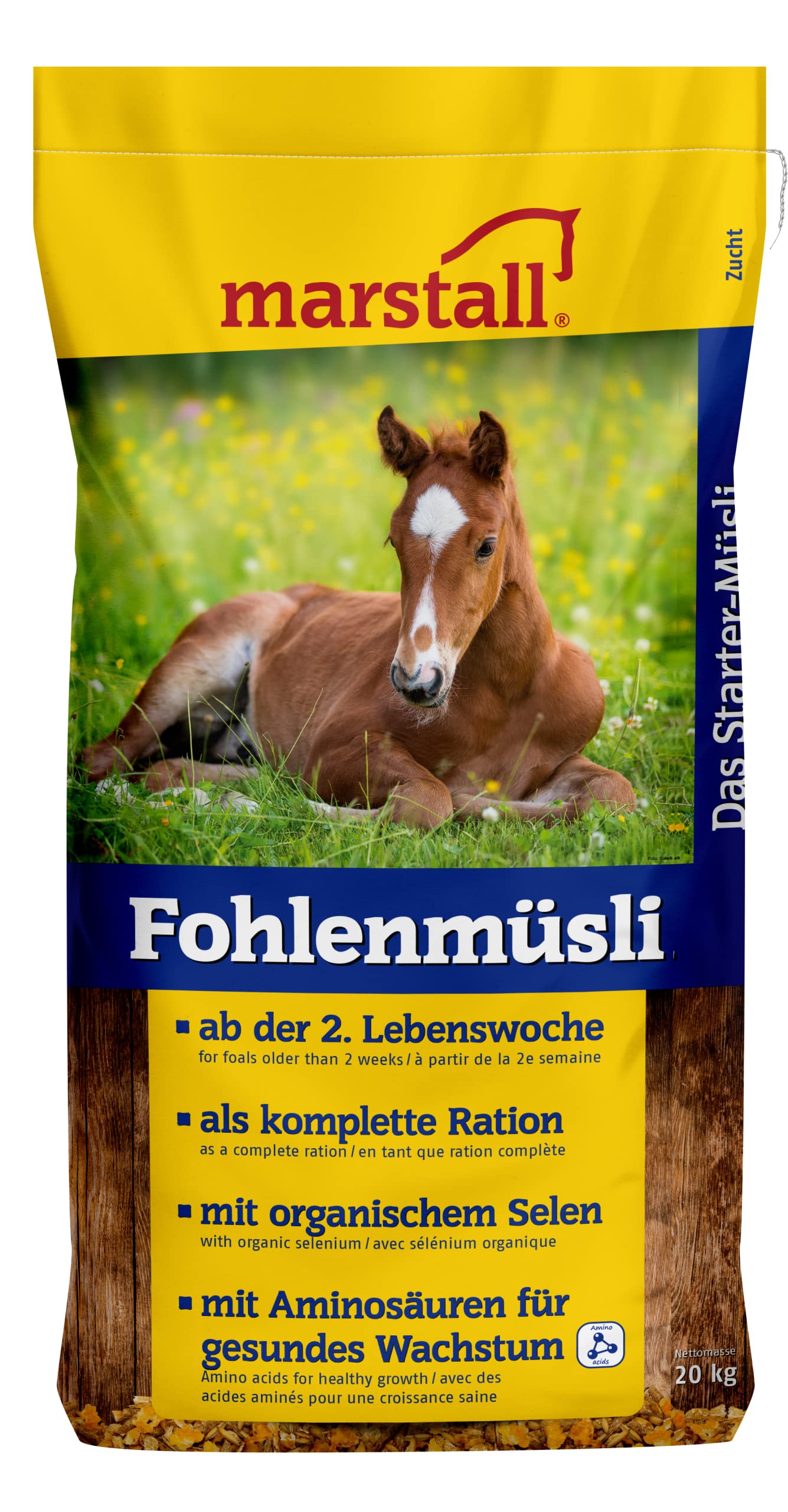 marstall Premium-Pferdefutter Fohlenmüsli, 1er Pack (1 x 20 kilograms)