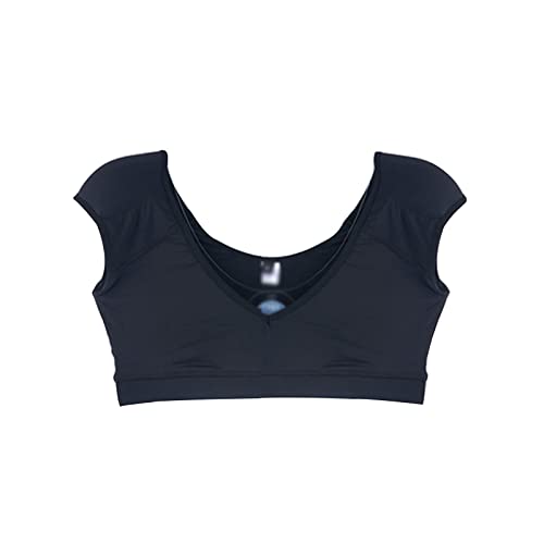 2 in 1 Integrierte Schulterpolster Shirts für Frauen Unterhemden Body Shaper Tank Form Schulter Top Weste Kurze Ärmel,Beige-M