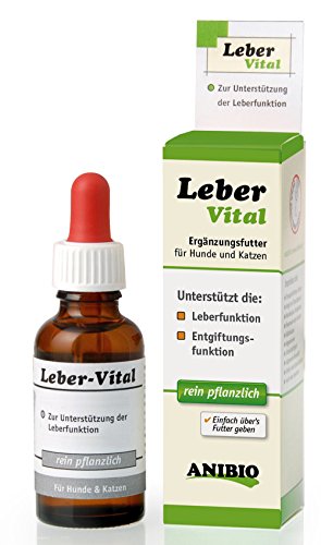 Anibio Leber-Vital 30 ml (Tropfen) Ergänzungsfutter für Hunde und Katzen, 1er Pack (1 x 0.03 l)