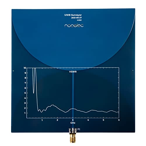 Nooelec UWB Surveyor Antenne - Extrem breite Biconical Low-Profile PCB Antenne Frequenzbereich von 700 MHz bis 10 GHz, durchschnittliche Verstärkung von 3dBi. Sehr klein und tragbar mit SMA Buchse