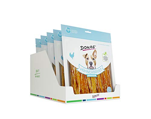 DOKAS Getreidefreier Premium Snack in Streifen für Hunde - Ideal für zwischendurch