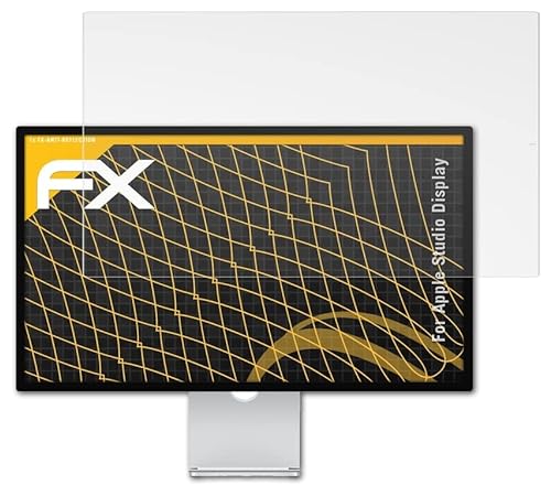 atFoliX Panzerfolie kompatibel mit Apple Studio Display Schutzfolie, entspiegelnde und stoßdämpfende FX Folie