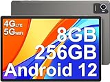 Jumper Tablet 10,5 Zoll Octa-Core T616 Android 12, 8 GB RAM 256 GB ROM Tablet, Dual SIM, 1920 x 1200 IPS FHD, 4G LTE, 5G/2.4G WiFi, 4 Lautsprecher, Kamera 13 MP, Tipo C, 7000 mAh, 2023