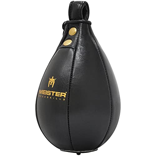 Meister SpeedKills SpeedKills Ledertasche mit leichter Latexblase – Schwarz – Größe S (19,1 x 12,7 cm)