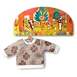Dida - Wandgarderobe Für Kinder Aus Holz, Dekoriert Mit Tieren, Die Im Wald Spielen Für Das Kinderschlafzimmer