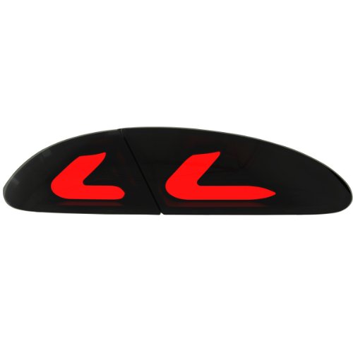 Dectane RSI07LLBS carDNA LED Rückleuchten Seat Leon Lightbar 05-09 1P, schwarz, rauch