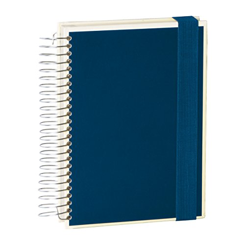 Semikolon (351553) Mucho Spiral-Notizbuch mit 3 Liniaturen in marine (blau) - Je 110 kariete, linierte u. blanko Seiten - Organizer