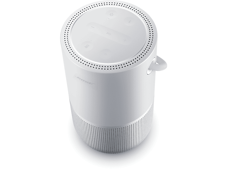 BOSE Portable Home Speaker Lautsprecher App-steuerbar, Bluetooth, W-LAN Schnittstelle=k.A., Silber