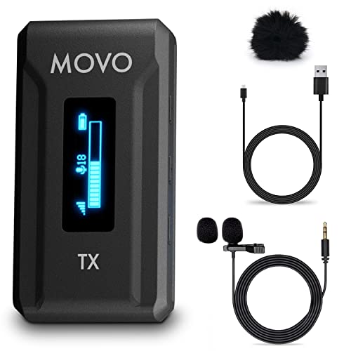 Movo WMX-2-TX 2.4GHz Wireless Lavalier Mikrofon Transmitter für das WMX-2 Wireless Mikrofonsystem - Add On/Not A Complete System