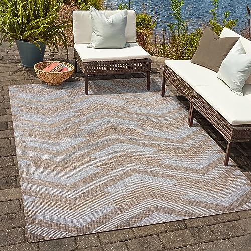 SANAT Melissa Outdoor Teppich Wetterfest - Balkon Teppich Wasserabweisend - Teppich für den Innen und Außenbereich, Terrasse, Garten, Wohnzimmer oder Küche - Multi2, 120x170 cm