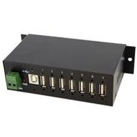 StarTech.com Industrieller montierbarer 7 Port USB2.0 Hub - Schwarz - Hub - 7 x USB2.0 - an DIN-Schiene montierbar - Gleichstrom - für P/N: MSDREADU2OTG (ST7200USBM)