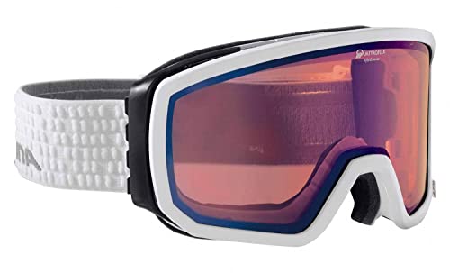 Alpina Scarabeo Brillentäger Skibrille (Farbe: 832 black matt, Scheibe: Quattro-mirror blue)