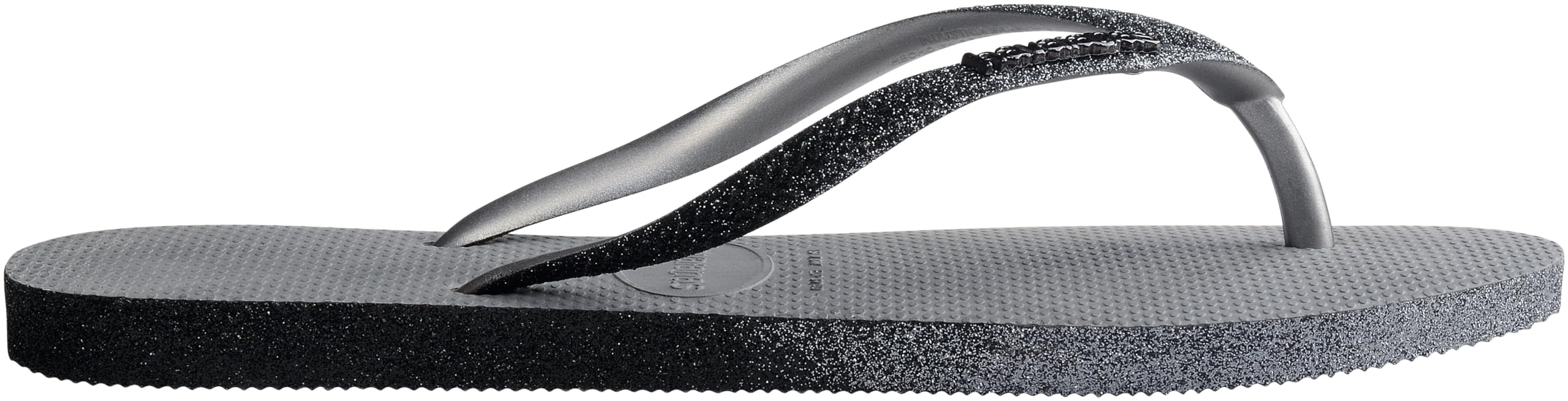 Havaianas Hav Slim Sparkle Black, Tongues Femme,Gris,35/36 EU