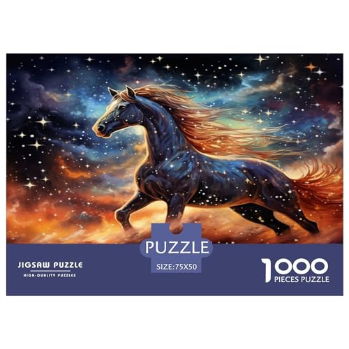 Galaxies Horses 1000 Teile Puzzle Erwachsene Lernspiel Geburtstag Family Challenging Games Moderne Wohnkultur Entspannung Und Intelligenz 1000pcs (75x50cm)